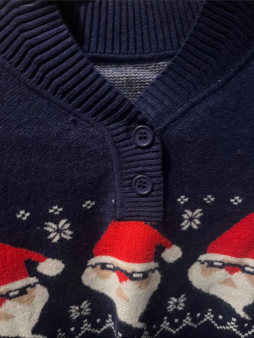 Kids Navy Santa Holiday Sweater - Festive Knit Pullover NWOT